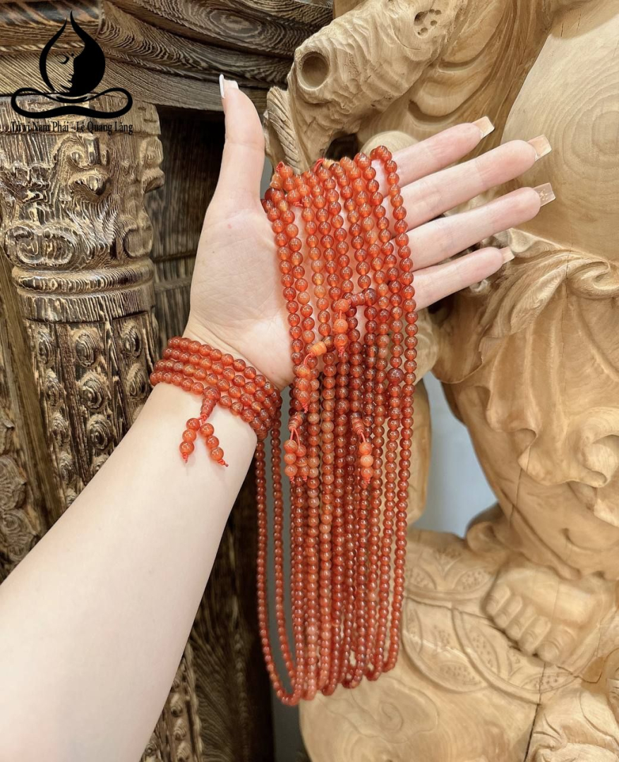 VÒNG CUỐN TAY 108 HẠT ĐÁ MÃ NÃÕ ĐỔ