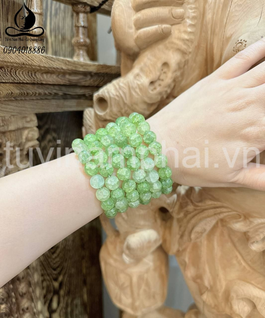 VÒNG TAY DẠ VÂN LONG XANH LÁ