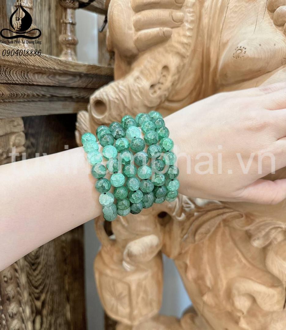 VÒNG TAY DẠ VÂN LONG XANH ĐẬM
